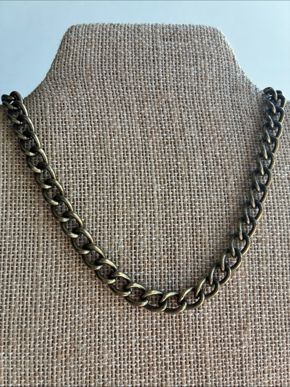 J. Crew Vintage Brass-Tone Chunky Link Necklace